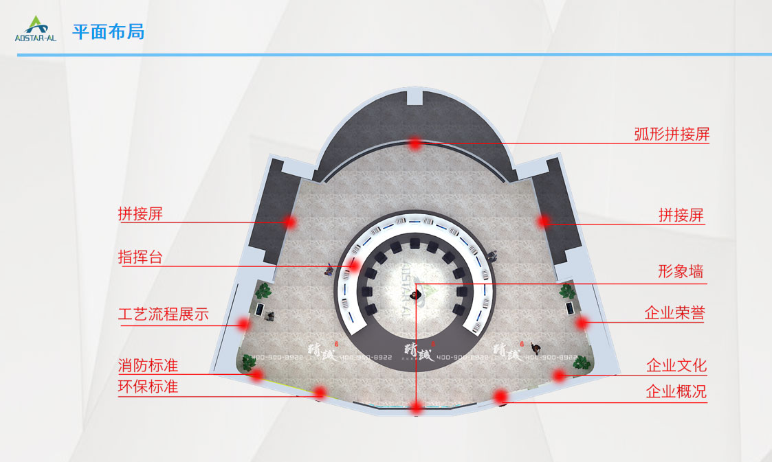 啟明星鋁業(yè)生產(chǎn)調度指揮中心展廳設計概念篇