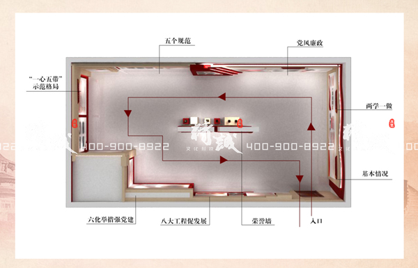 小型展覽館設(shè)計案例：54平淡村黨群服務(wù)中心PPT